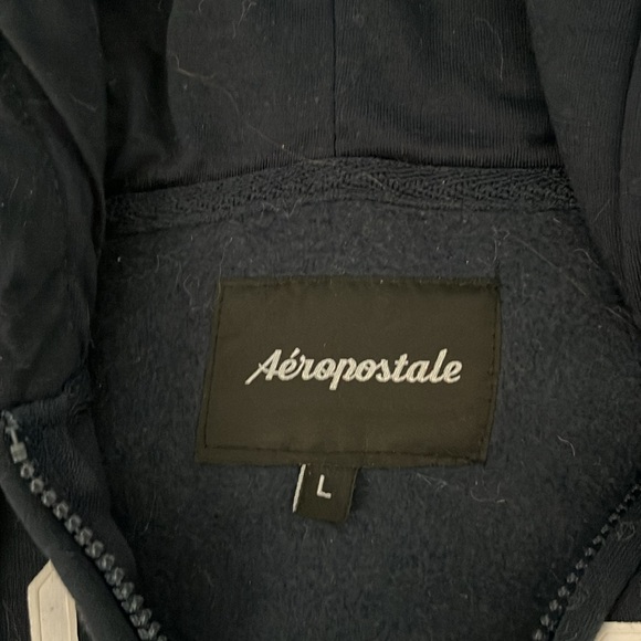 Aéropostale Navy Zip Up Hoodie - Picture 3 of 3